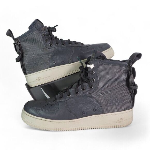 Nike SF Air Force 1 Mid Utility 'Dark Grey' Casual Sneakers 917753-004 Men's 8.5 - Picture 1 of 11
